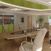 Шкаф-купе для документов в офис из лакобеля со стеклом