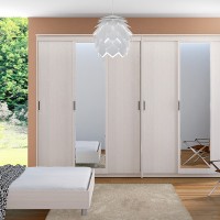 Модульный шкаф из ДСП с зеркалом