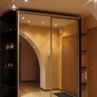 Шкаф-купе в прихожей с зеркалами