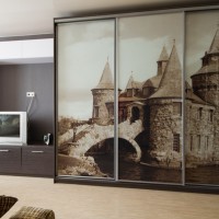 Шкаф-купе в зал с фотопечатью