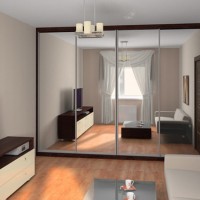 Шкаф-купе в зал с зеркалами