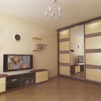 Шкаф-купе из ДСП с зеркалом + горка