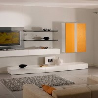 Стильная стенка (горка) из ДСП с полками